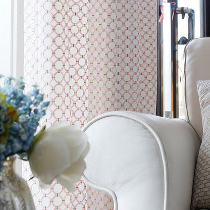 Custom Bella Geometric Embroidered Simulated Silk Curtains / Drapes | MIFU Decor