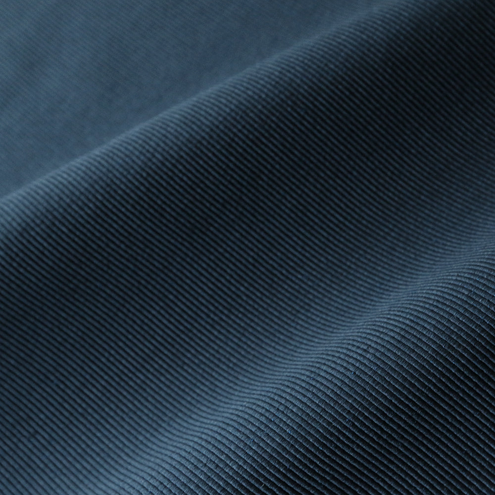 Custom Marine Navy Blue Textured Horizontal Stripe Roman Shades | MIFU Decor