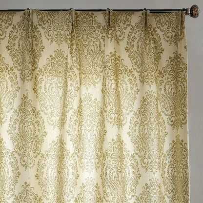 Custom Damask Cotton-Linen Floral Print Curtains / Drapes | MIFU Decor
