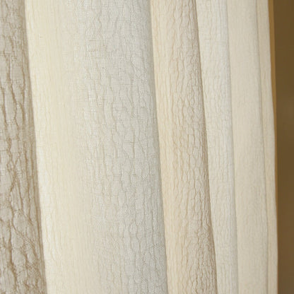 Custom Nile Gradient Crocodile Pattern 100% Organic Cotton-Linen Blend Sheer Curtains / Drapes | MIFU Decor