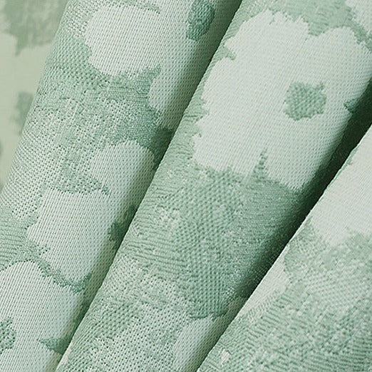 Custom Dawn Floral Jacquard Room Darkening Curtains / Drapes | MIFU Decor