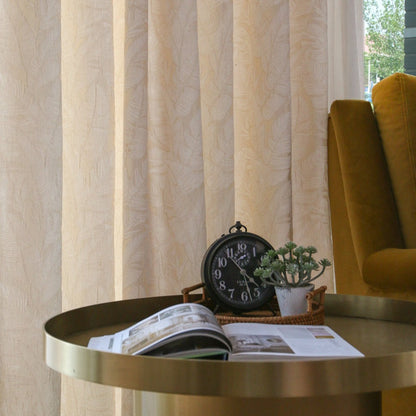 Custom Jungle Floral Jacquard Room Darkening Curtains / Drapes | MIFU Decor