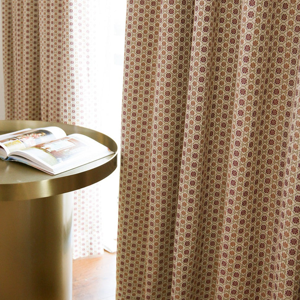 Custom Idyllist 100% Organic Cotton Floral Room Darkening Curtains / Drapes | MIFU Decor