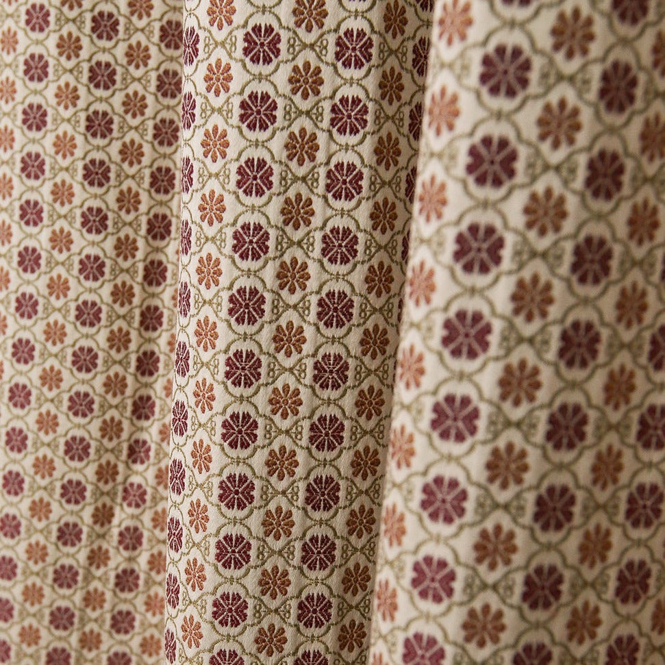 Custom Idyllist 100% Organic Cotton Floral Room Darkening Curtains / Drapes | MIFU Decor