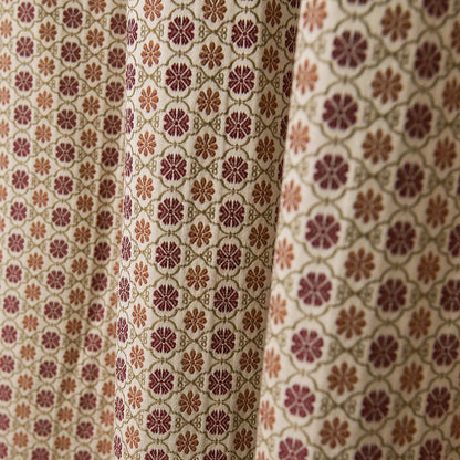 Custom Idyllist 100% Organic Cotton Floral Room Darkening Curtains / Drapes | MIFU Decor