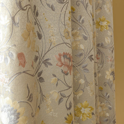 Custom Elysian Garden Floral Room Darkening Curtains / Drapes | MIFU Decor