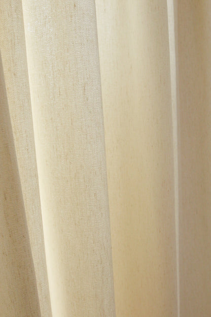 Custom Serenity Linen-Blend Jacquard Light-Filtering Curtains / Drapes | MIFU Decor