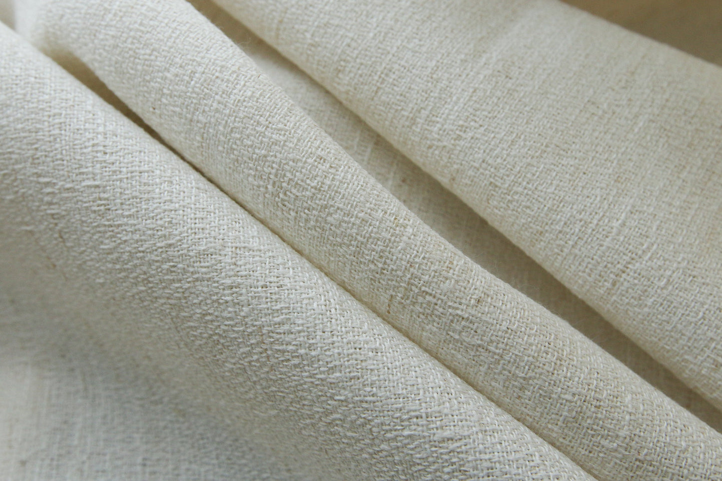 Custom Serenity Linen-Blend Jacquard Light-Filtering Curtains / Drapes | MIFU Decor
