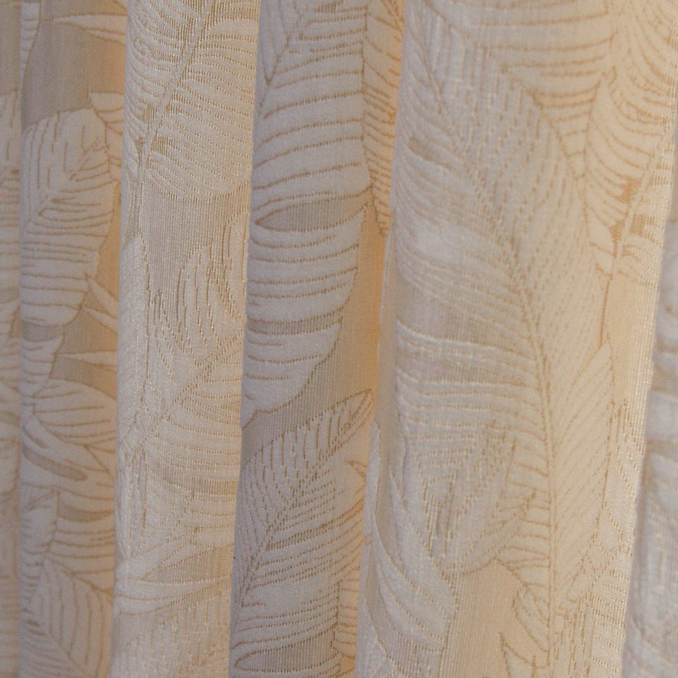 Custom Jungle Floral Jacquard Room Darkening Curtains / Drapes | MIFU Decor