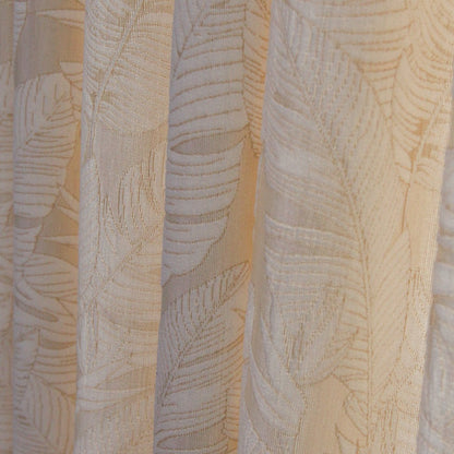 Custom Jungle Floral Jacquard Room Darkening Curtains / Drapes | MIFU Decor