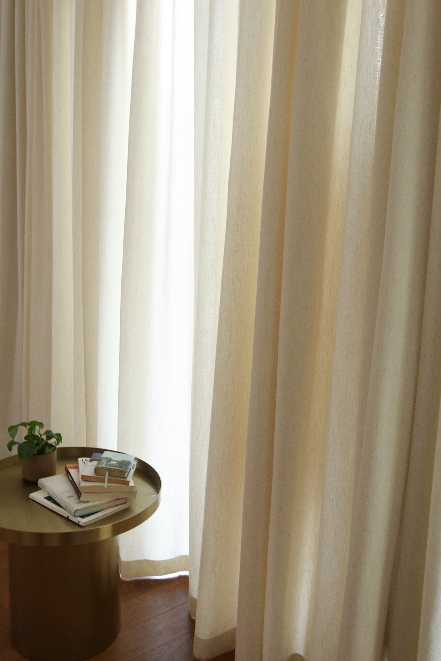 Custom Serenity Linen-Blend Jacquard Light-Filtering Curtains / Drapes | MIFU Decor
