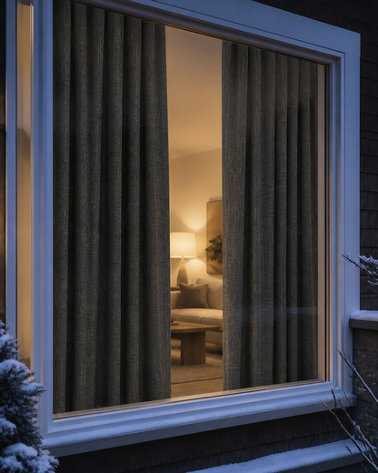 Custom After Dark Textured 80% Blackout Curtains / Drapes