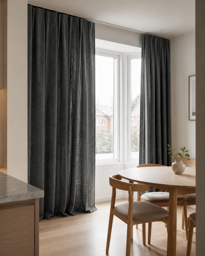 Custom After Dark Textured 80% Blackout Curtains / Drapes