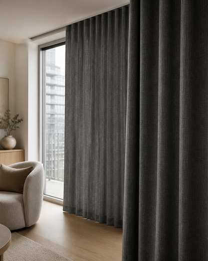 Custom After Dark Textured 80% Blackout Curtains / Drapes