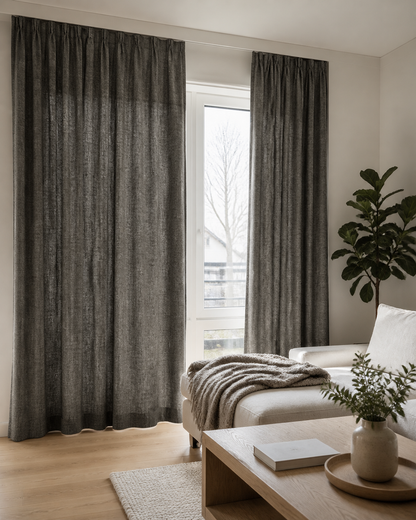Custom After Dark Textured 80% Blackout Curtains / Drapes