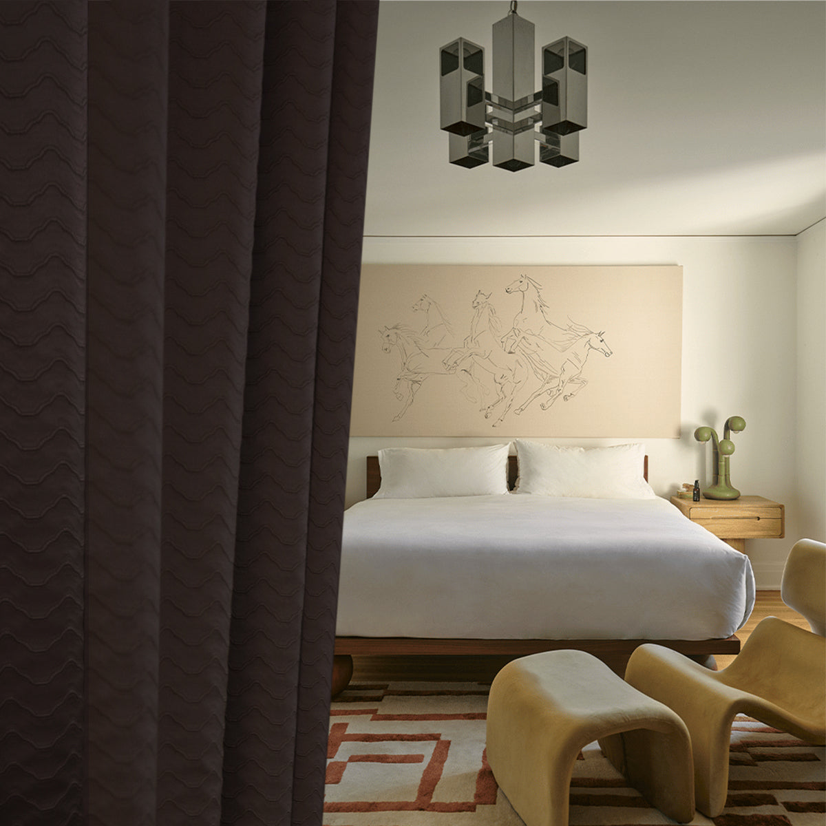 Custom Seawave Textured Light-Filtering Curtains / Drapes | MIFU Decor