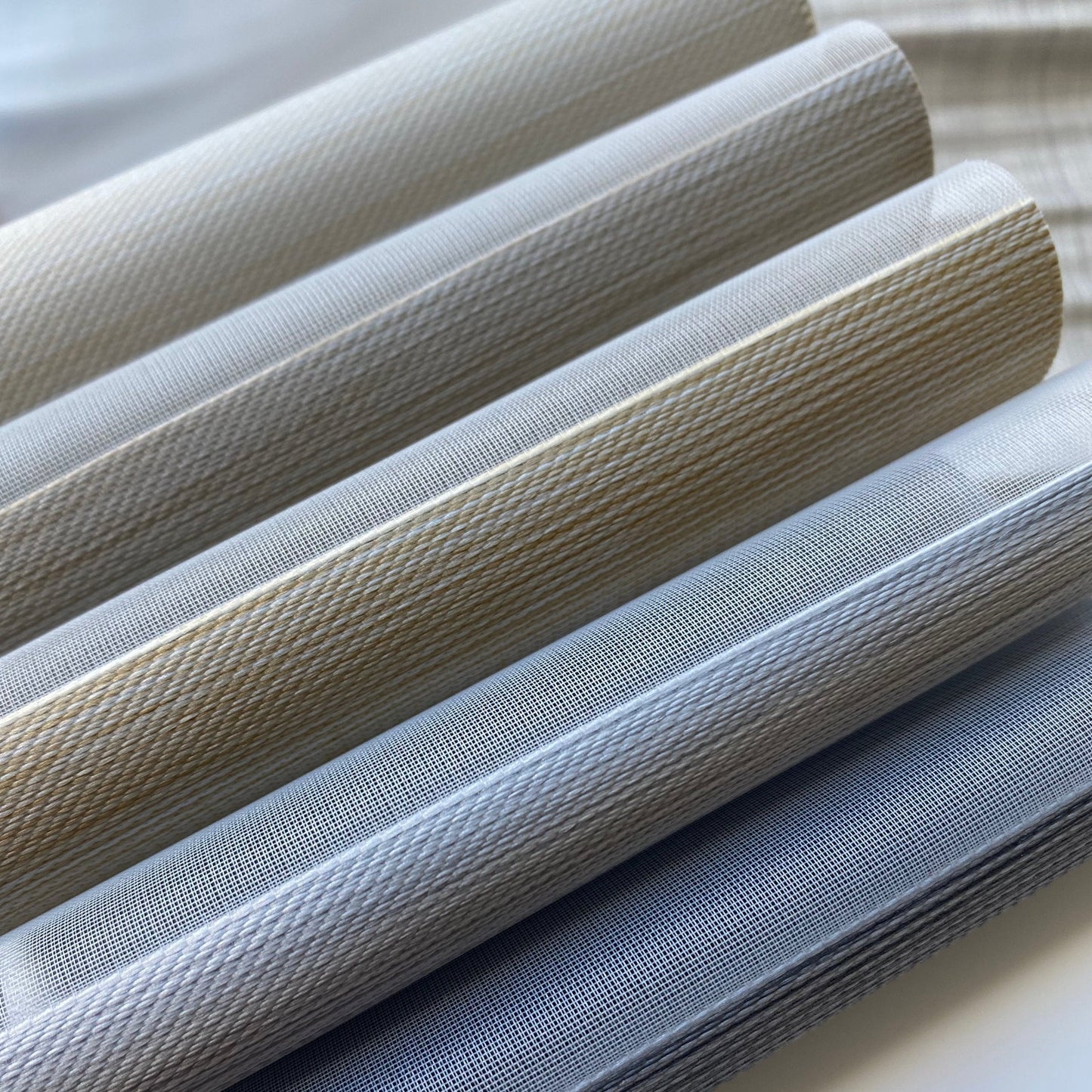 Custom Designer Textured Room Darkening Zebra Blinds / Dual Sheer Shades | MIFU Decor