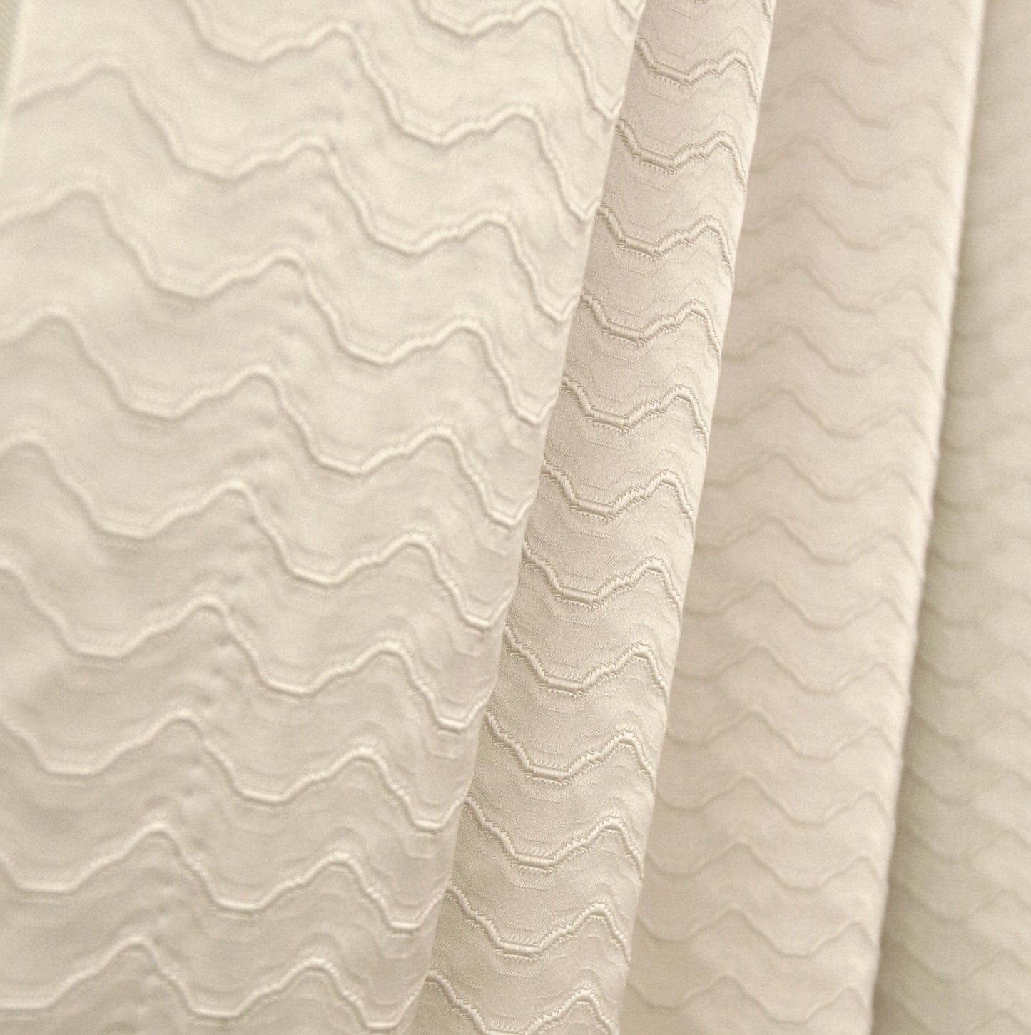 Custom Seawave Textured Light-Filtering Curtains / Drapes | MIFU Decor