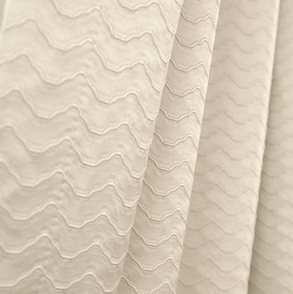 Custom Seawave Textured Light-Filtering Curtains / Drapes | MIFU Decor