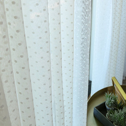 Custom Jacquard Polka Dots Sheer Curtains / Drapes | MIFU Decor