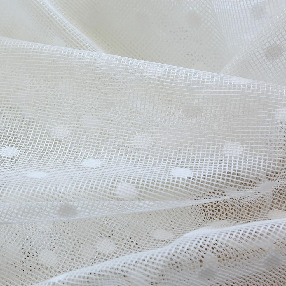 Custom Jacquard Polka Dots Sheer Curtains / Drapes | MIFU Decor