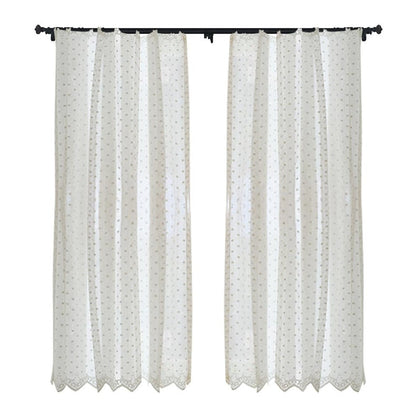 Custom Jacquard Polka Dots Sheer Curtains / Drapes | MIFU Decor