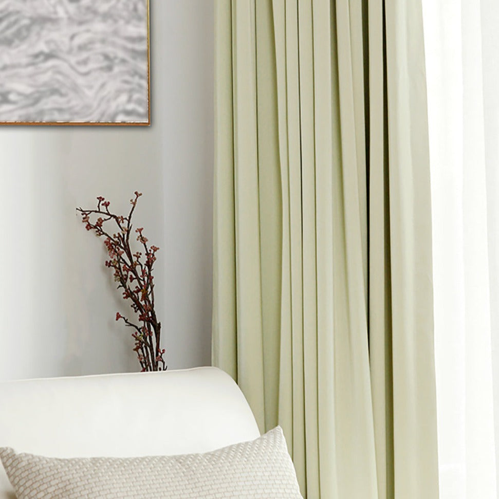 Custom Grace Lustrous Solid Yarn-dyed Curtains / Drapes | MIFU Decor