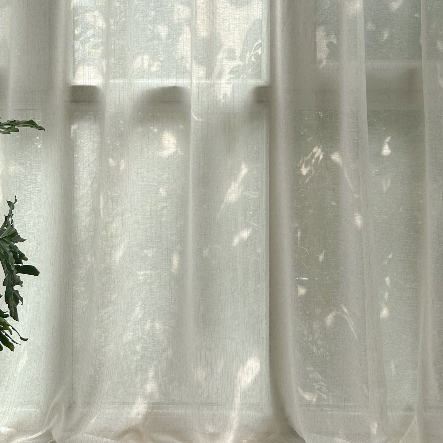 Custom Violette Linen Textured Neutral Sheer Curtains / Drapes | MIFU Decor