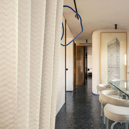 Custom Seawave Textured Light-Filtering Curtains / Drapes | MIFU Decor