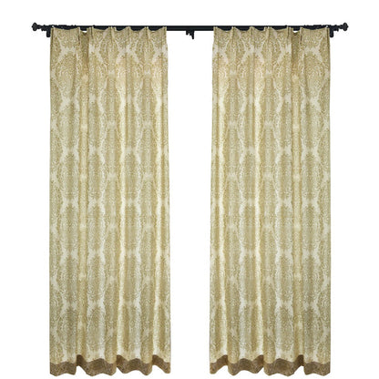 Custom Damask Cotton-Linen Floral Print Curtains / Drapes | MIFU Decor