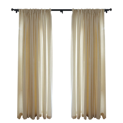 Custom Serenity Linen-Blend Jacquard Light-Filtering Curtains / Drapes | MIFU Decor