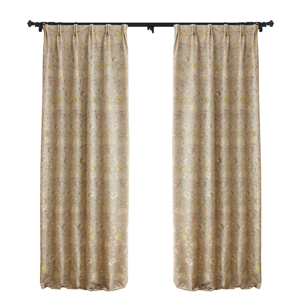 Custom Elysian Garden Floral Room Darkening Curtains / Drapes | MIFU Decor