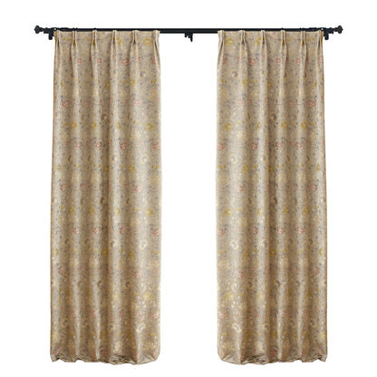 Custom Elysian Garden Floral Room Darkening Curtains / Drapes | MIFU Decor