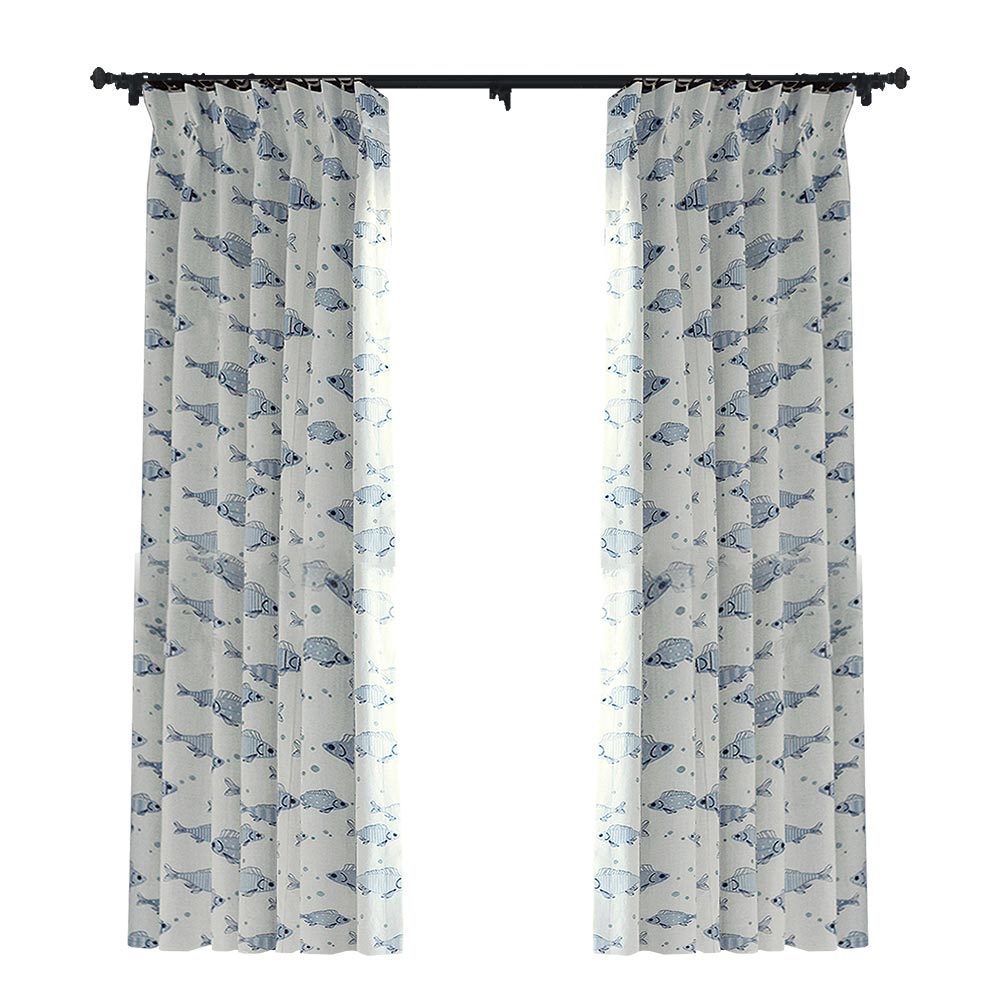 Custom Nemo Kids Embroidered Room Darkening Curtains / Drapes | MIFU Decor