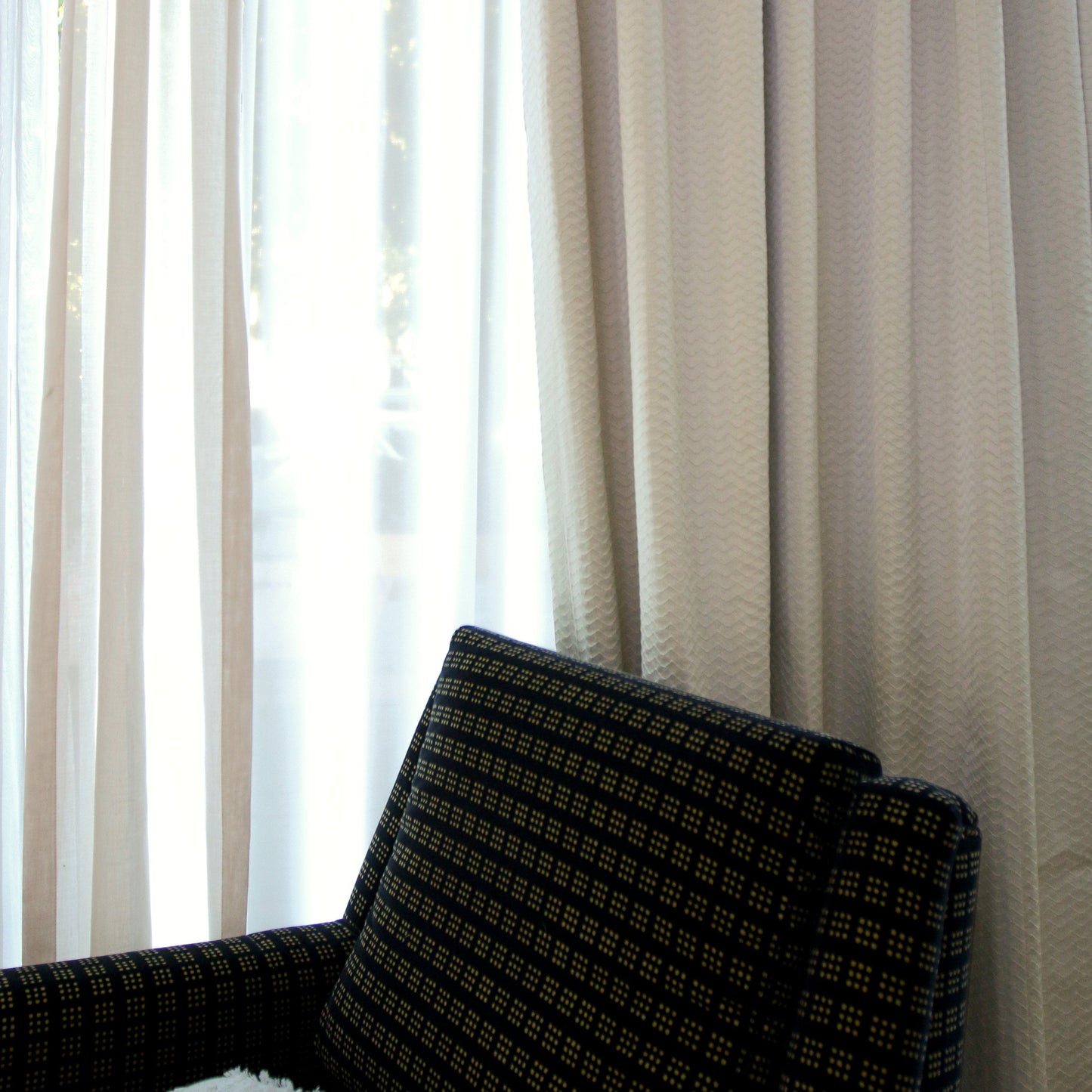 Custom Seawave Textured Light-Filtering Curtains / Drapes | MIFU Decor