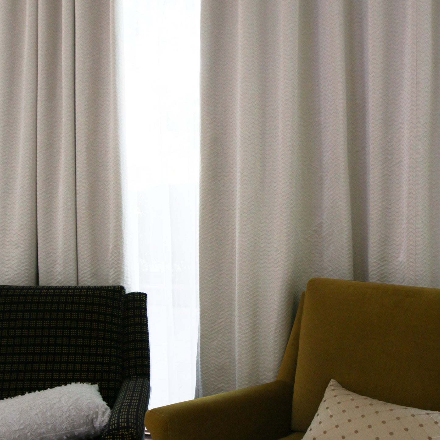 Custom Seawave Textured Light-Filtering Curtains / Drapes | MIFU Decor