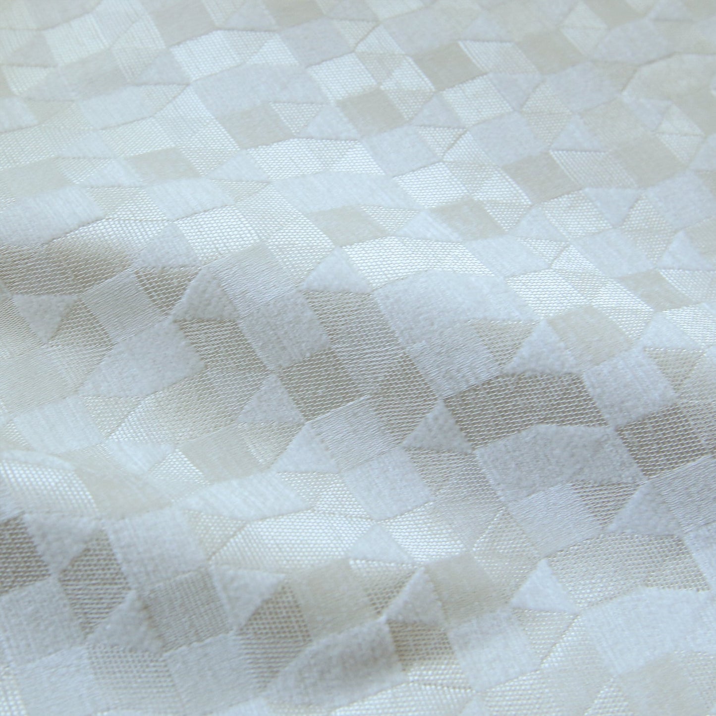 Custom Prism Geometric Jacquard Roman Shades | MIFU Decor