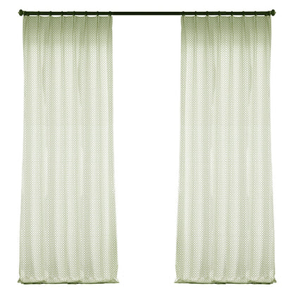 Custom Bella Geometric Embroidered Simulated Silk Curtains / Drapes | MIFU Decor