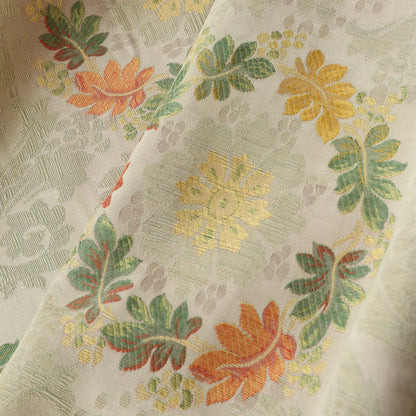 Custom Wreath Floral Jacquard Roman Shades | MIFU Decor