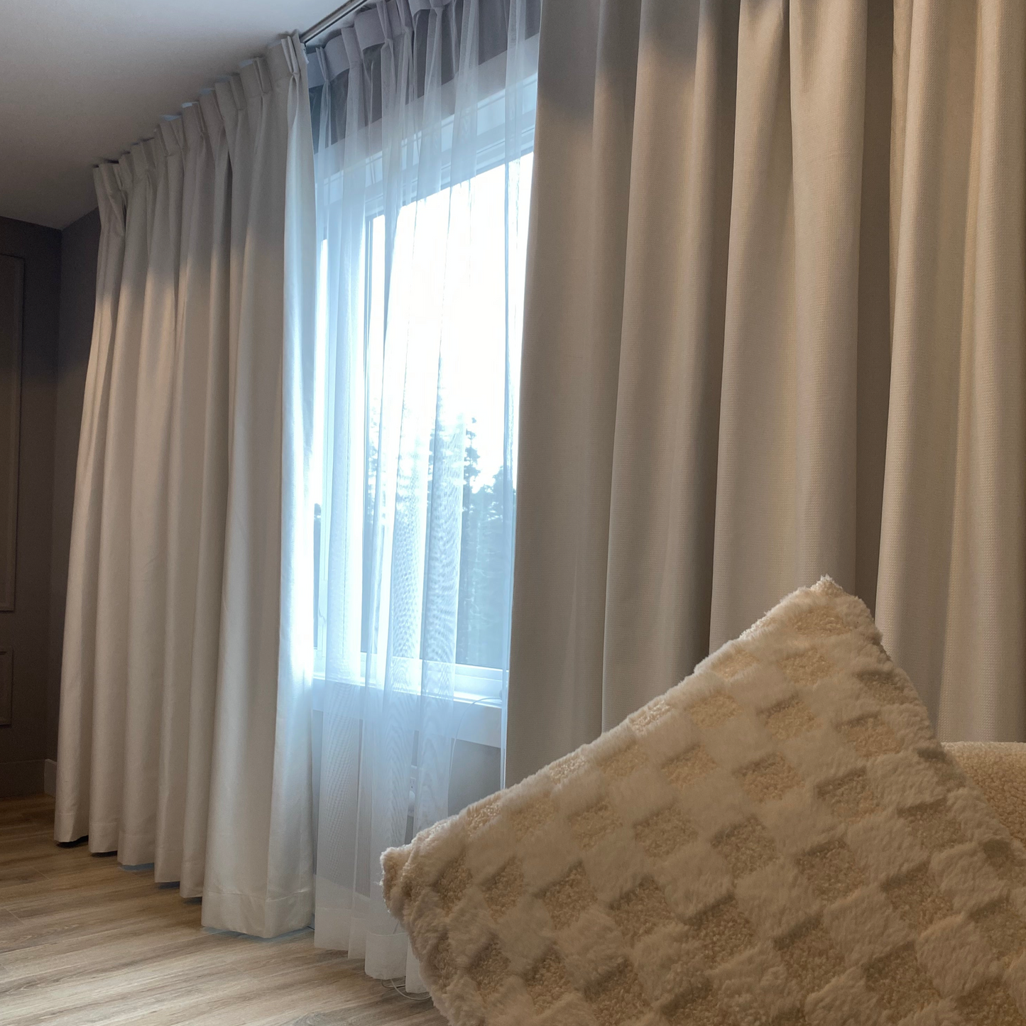 Custom After Dark Textured 100% Blackout Curtains / Drapes | MIFU Decor