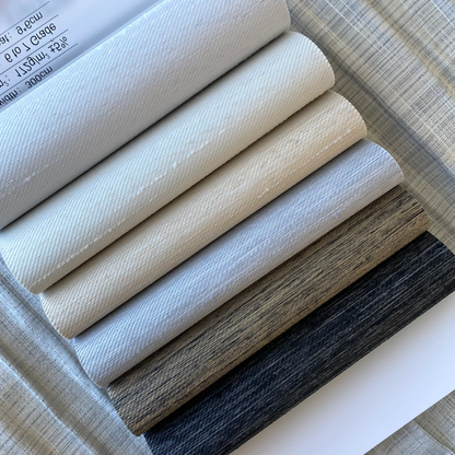 Premium Wool-Textured Room Darkening Zebra Blinds/ Dual Sheer Shades | MIFU Decor