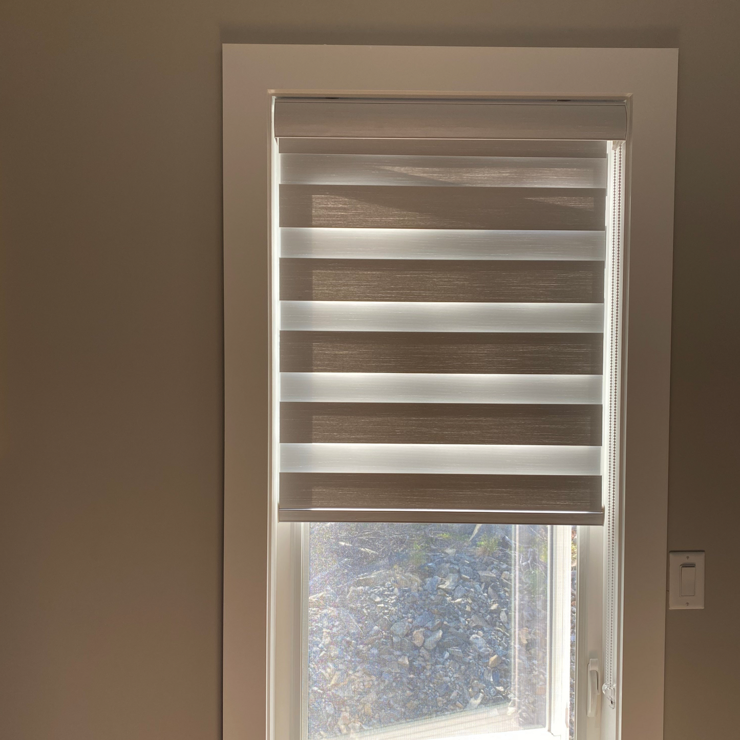 Premium Wool-Textured Room Darkening Zebra Blinds/ Dual Sheer Shades | MIFU Decor