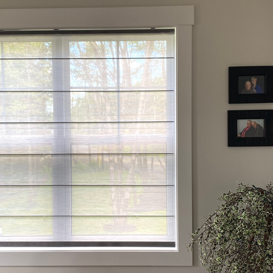 Custom Textured Sheer Light Filtering Roman Shades | MIFU Decor