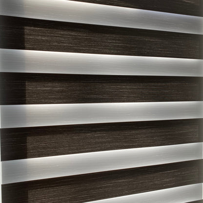 Premium Wool-Textured Room Darkening Zebra Blinds/ Dual Sheer Shades | MIFU Decor