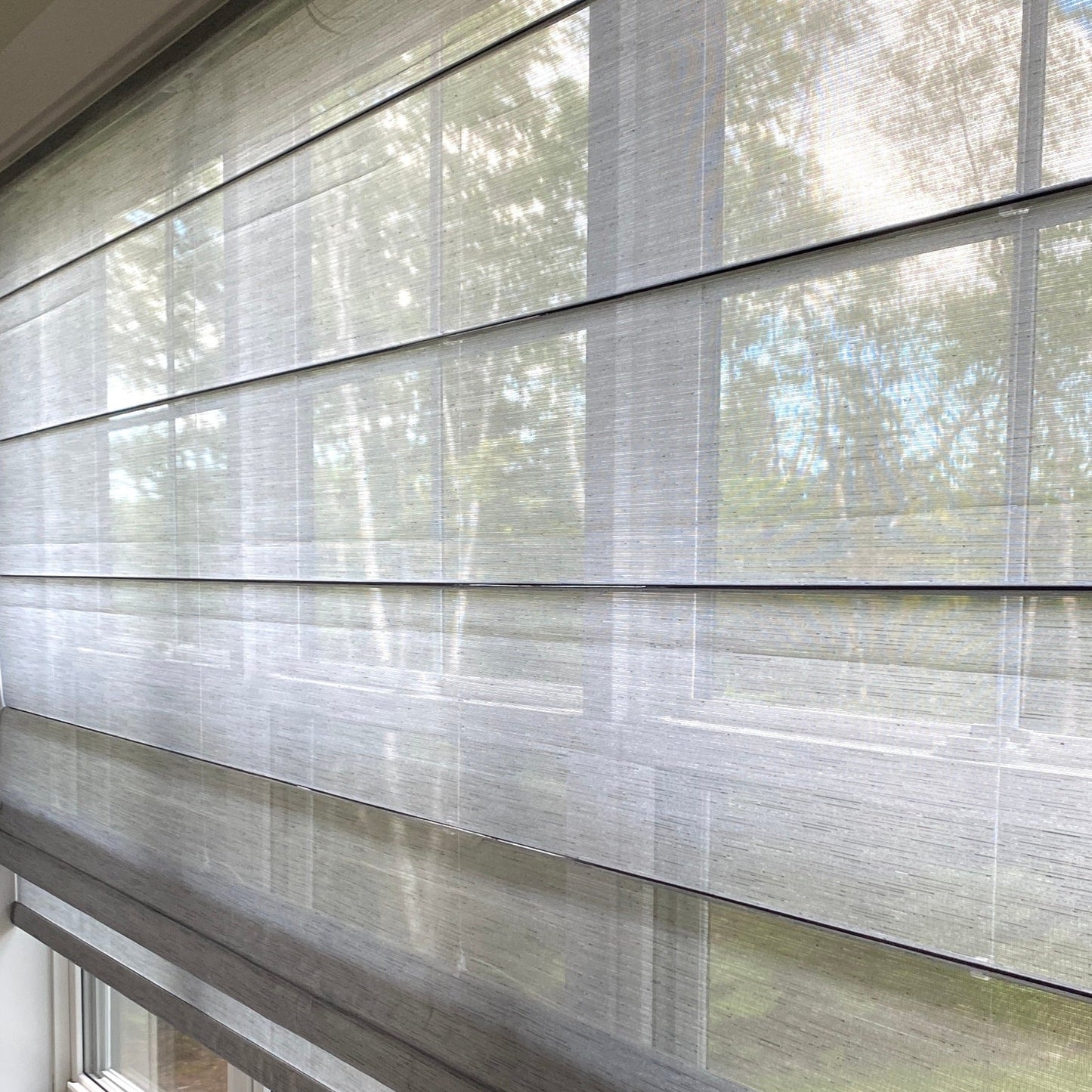 Custom Textured Sheer Light Filtering Roman Shades | MIFU Decor
