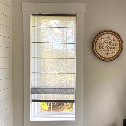 Custom Textured Sheer Light Filtering Roman Shades | MIFU Decor