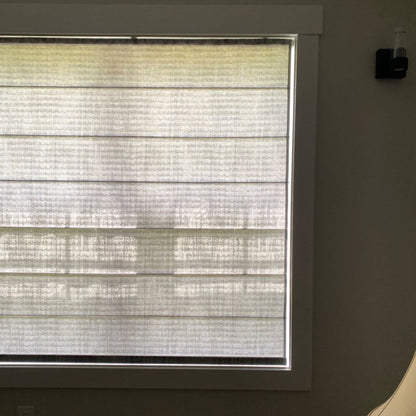 Custom Premium Textured Room Darkening Roman Shades | MIFU Decor