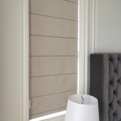 Custom Solid Full Blackout Roman Shades | MIFU Decor
