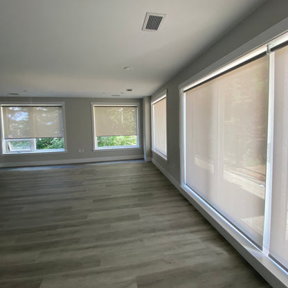 Custom Double-Sided Sunscreen Roller Shades / Blinds – Fire Retardant | MIFU Decor