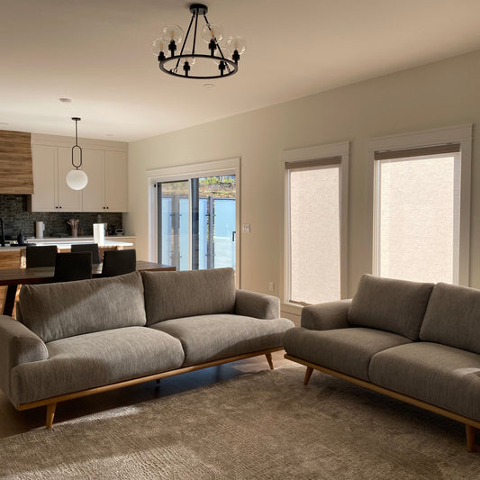 Designer Textured Light Filtering Roller Shades / Blinds | MIFU Decor